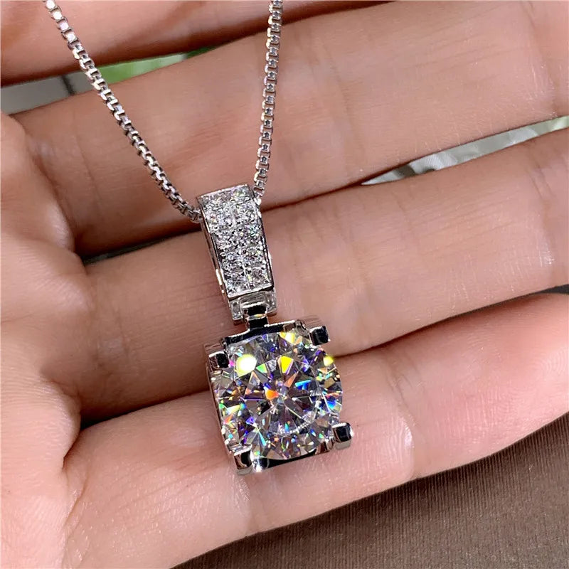 Women's Big CZ Necklace Female Accessories Jewelry