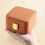 Portable Square Jewelry Box with Mirror
