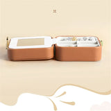 Portable Square Jewelry Box with Mirror