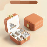 Portable Square Jewelry Box with Mirror
