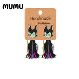 Maleficent Stud Earring Queen Epoxys Jewelry Resin Acrylic Earrings