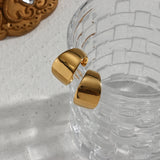 Polished Stainless Steel Hoop Earrings Tarnish-Free Jewelry