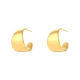 Polished Stainless Steel Hoop Earrings Tarnish-Free Jewelry