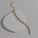 Geometric Link Chain Bracelet Stainless Steel Jewelry