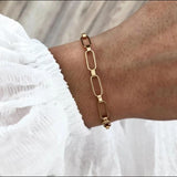 Geometric Link Chain Bracelet Stainless Steel Jewelry