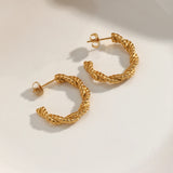 Minimalist Thin Plated Small Hoop Earrings Stainless Steel