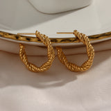 Minimalist Thin Plated Small Hoop Earrings Stainless Steel