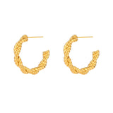 Minimalist Thin Plated Small Hoop Earrings Stainless Steel