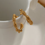 Minimalist Thin Plated Small Hoop Earrings Stainless Steel