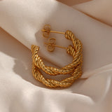 Minimalist Thin Plated Small Hoop Earrings Stainless Steel