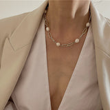 Natural Baroque Pearl Necklace Choker Pendants Kolye Collares Boho Necklace