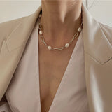 Natural Baroque Pearl Necklace Choker Pendants Kolye Collares Boho Necklace