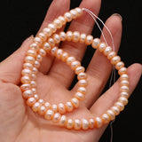 Freshwater Pearl Beads Round Flat for Jewelry Making DIY Necklace Bracelet