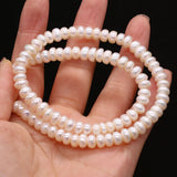 Freshwater Pearl Beads Round Flat for Jewelry Making DIY Necklace Bracelet