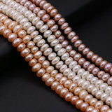 Freshwater Pearl Beads Round Flat for Jewelry Making DIY Necklace Bracelet