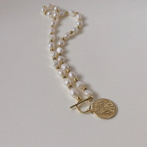 Baroque Pearl Necklace Women Jewelry Set