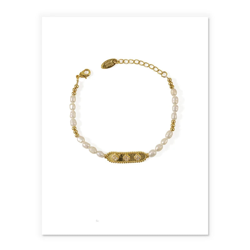 Natural Pearl Bracelet 14K Filled Boho Charms Vintage Anklets for Women