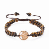 Braided Two Layer Chakra Wrapped Agates Bracelet
