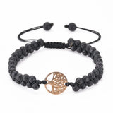 Braided Two Layer Chakra Wrapped Agates Bracelet