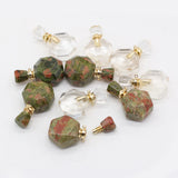 Clear Quartz Crystal Perfume Bottle Pendant for Jewelry Making