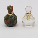 Clear Quartz Crystal Perfume Bottle Pendant for Jewelry Making