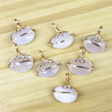 Stone Roses Quartz Pendant Necklace for Jewelry Making