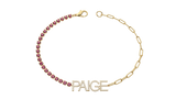 Colorful Zircon 9mm Letter Name Bracelet for Women