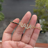 Colorful Zircon 9mm Letter Name Bracelet for Women