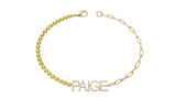 Colorful Zircon 9mm Letter Name Bracelet for Women