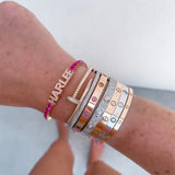 Colorful Zircon Name Bracelet Tennis Chain