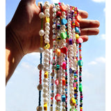 Colorful Fruit Seed Bead Necklace Chain Choker Boho Jewelry