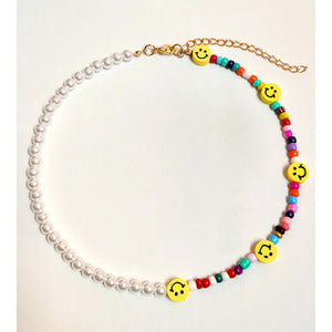 Colorful Fruit Seed Bead Necklace Chain Choker Boho Jewelry