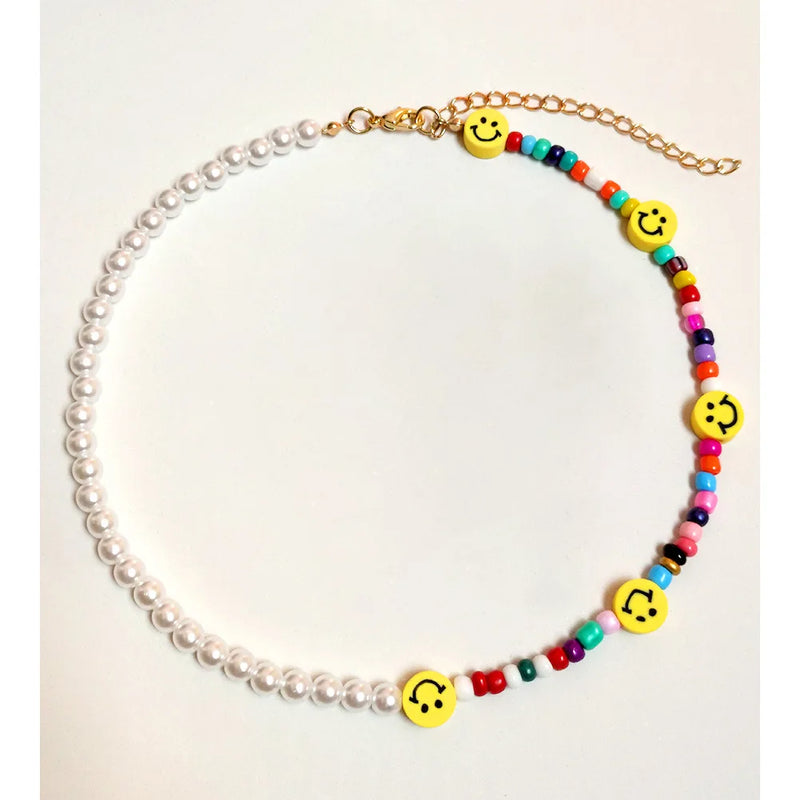 Colorful Fruit Seed Bead Necklace Chain Choker Boho Jewelry