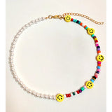 Colorful Fruit Seed Bead Necklace Chain Choker Boho Jewelry