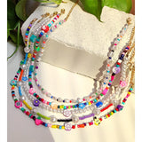 Colorful Fruit Seed Bead Necklace Chain Choker Boho Jewelry