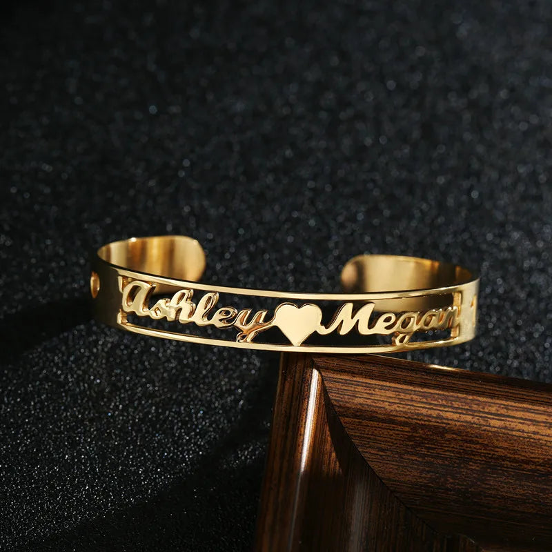 Love Bangle Stainless Steel Open Bangle Jewelry