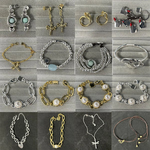 925 Silver Charm Bracelet Necklace Set