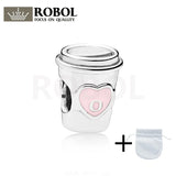 925 Sterling Silver Light Heart-shaped Beverage Cup Jewelry