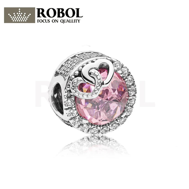 925 Sterling Silver Love Bird Round Beads for Women