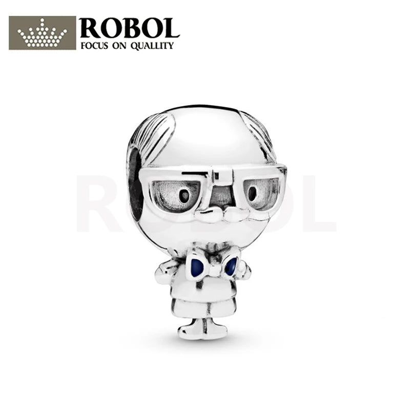925 Silver Old Grandpa Model Bead Jewelry