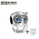 925 Sterling Silver Owl Charm Jewelry for Women