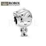 925 Silver Charming Boy Teen Beads Female Jewelry
