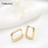 Square Shape Hoop Earrings For Women, High Copper Plated Jewelry