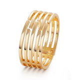 Punk Cuff Bracelets Multilayer Geometry Hollow Bracelet for Women Men Couple