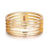 Punk Cuff Bracelets Multilayer Geometry Hollow Bracelet for Women Men Couple