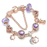 Rainbow Bella Beads Charm Bracelet With Silver Plated Chain
