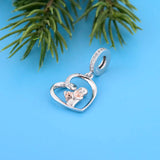 925 Sterling Silver Cat Dangle Beads Charms for Bracelet