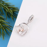 925 Sterling Silver Cat Dangle Beads Charms for Bracelet