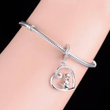 925 Sterling Silver Cat Dangle Beads Charms for Bracelet