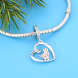 925 Sterling Silver Cat Dangle Beads Charms for Bracelet